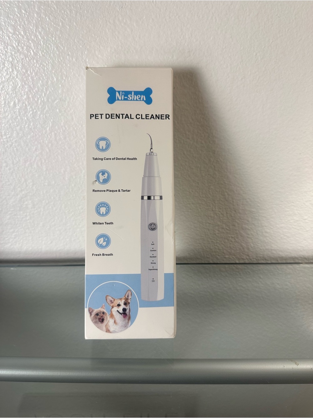 White Pet Dental Cleaner - Ultrasonic Tooth Care for Small Pets